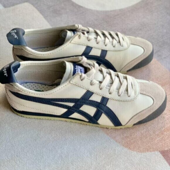 Onitsuka Tiger by Asics women's White and Navy Sneakers - Picture 1 of 6